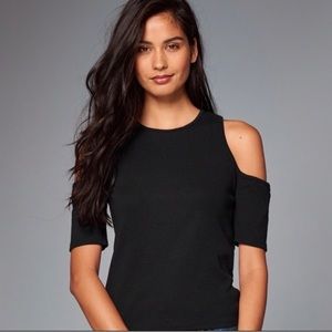 Abercrombie Crop Cold Shoulder Tee, XS